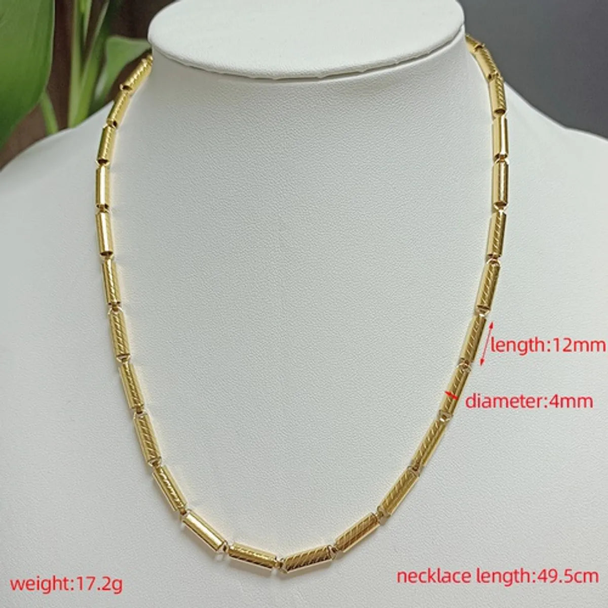 Casual Hip-hop Geometric Titanium Steel Plating 18k Gold Plated Necklace