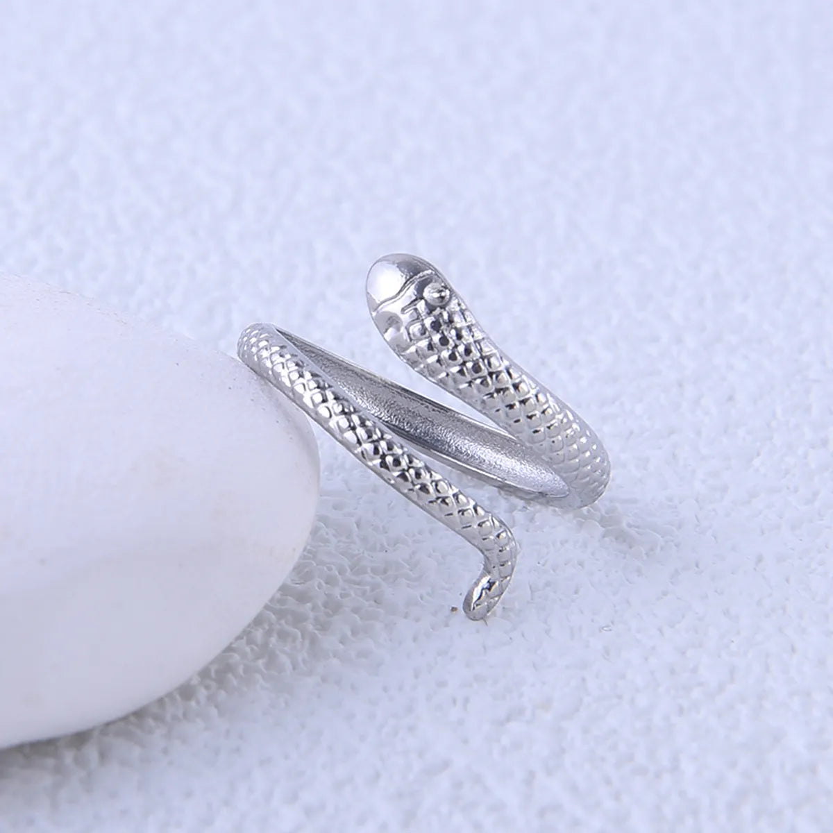 Casual Hip-hop Modern Style Snake Stainless Steel Plating 18k Gold Plated Open Rings