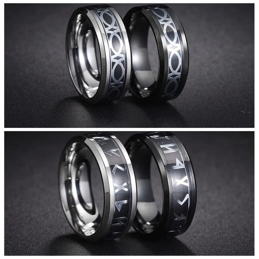 Casual Hip-Hop Punk Geometric Titanium Steel Men'S Rings