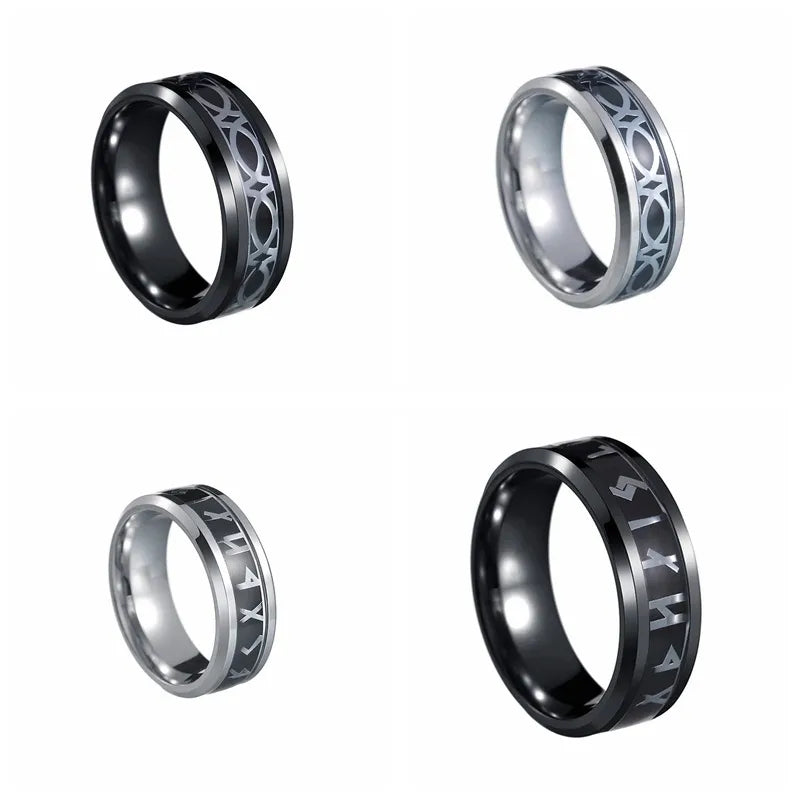 Casual Hip-Hop Punk Geometric Titanium Steel Men'S Rings