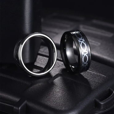 Casual Hip-Hop Punk Geometric Titanium Steel Men'S Rings