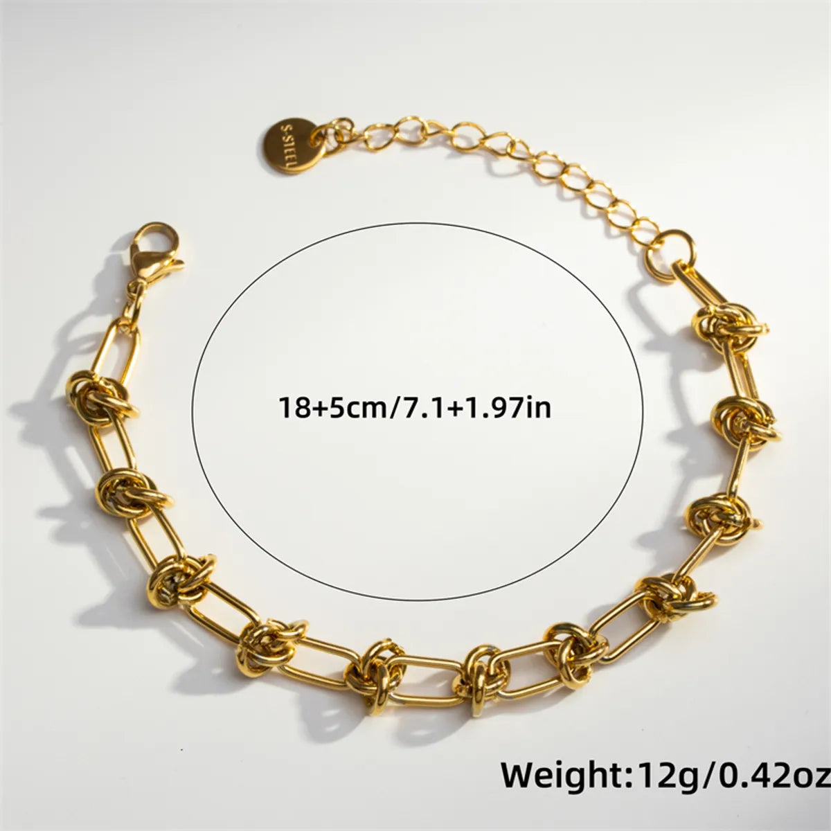 Casual Hip-Hop Simple Style Solid Color 304 Stainless Steel 18K Gold Plated Bracelets In Bulk