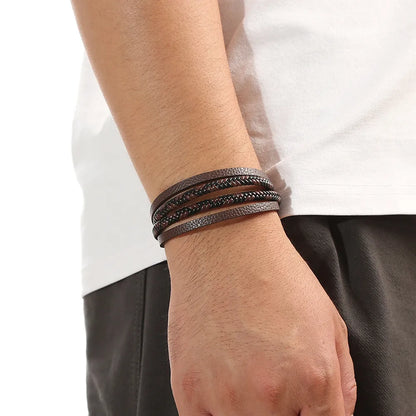 Casual Hip-Hop Solid Color Alloy Men'S Bangle