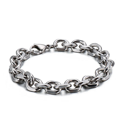 Casual Hip-Hop Solid Color 304 Stainless Steel Bracelets In Bulk