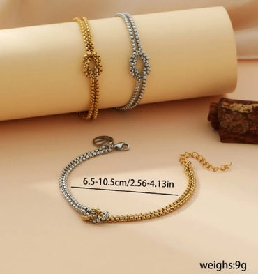 Casual Hip-Hop Sports Knot 304 Stainless Steel 18K Gold Plated Women'S Bracelets