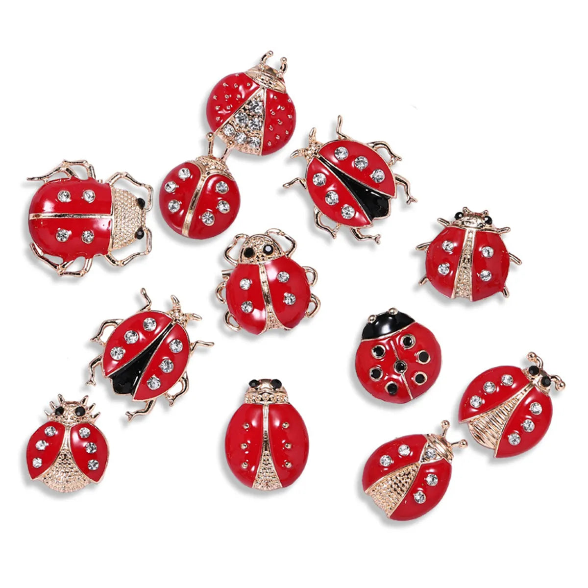 Casual Insect Alloy Plating Inlay Rhinestones Unisex Brooches