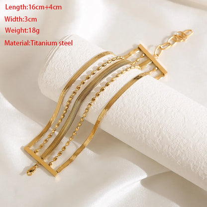 Casual Irregular Titanium Steel Enamel Plating Gold Plated Necklace