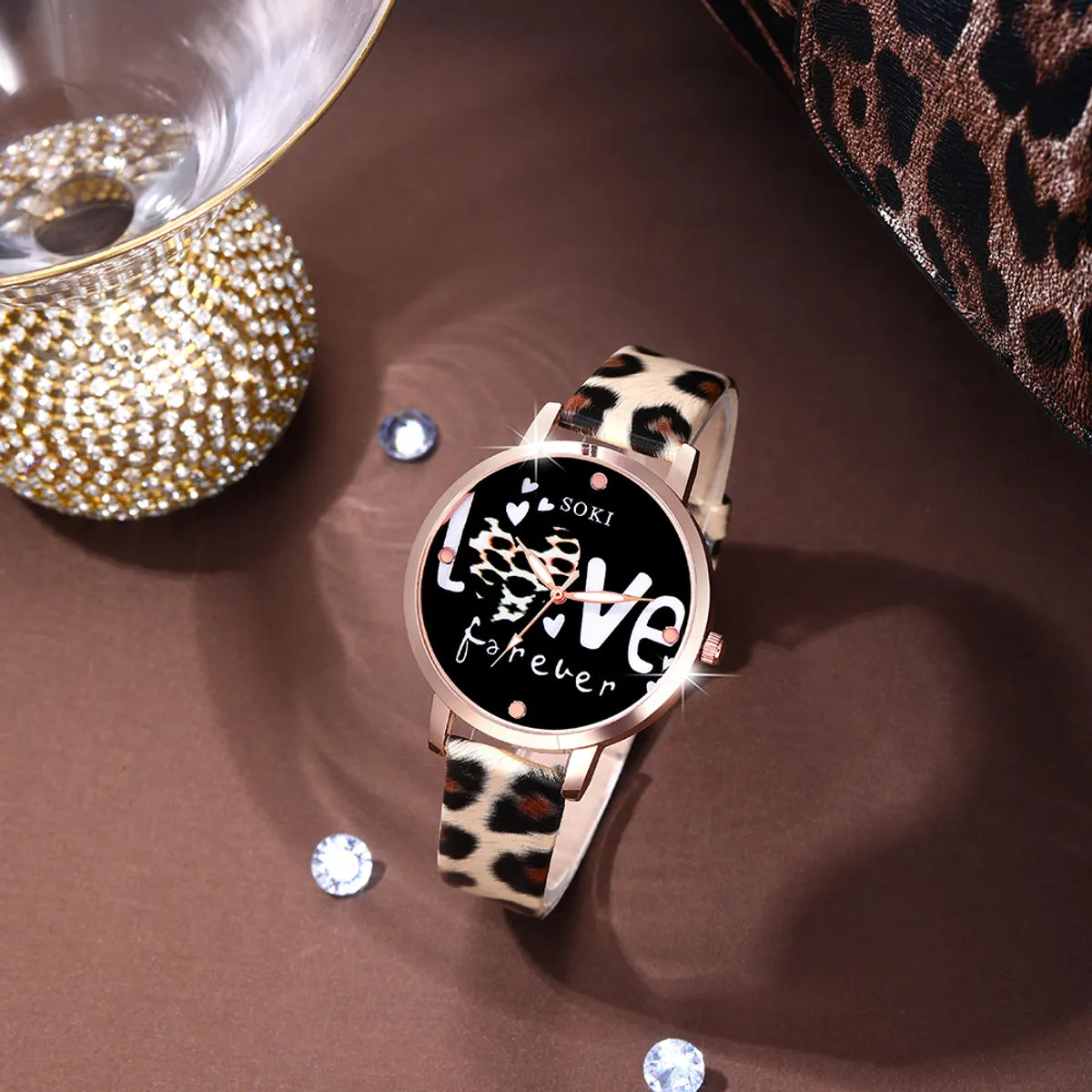 Casual Leopard Buckle Quartz Women'S Watches