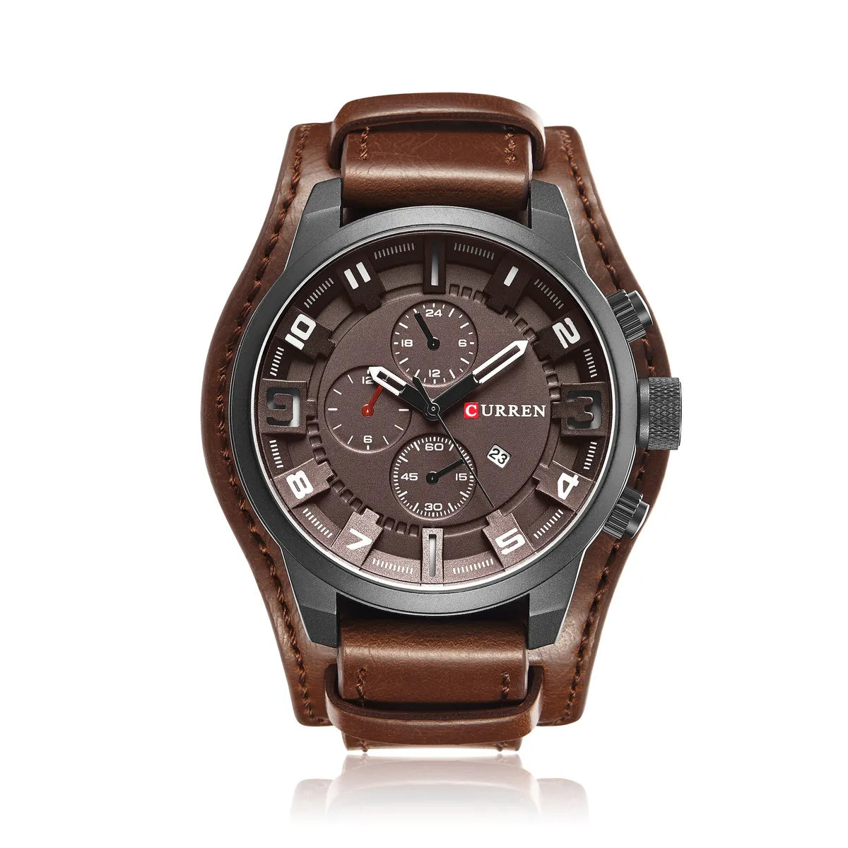 Casual Letter Buckle Quartz Men'S Watches