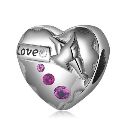 Casual Letter Heart Shape Sterling Silver Plating Jewelry Accessories