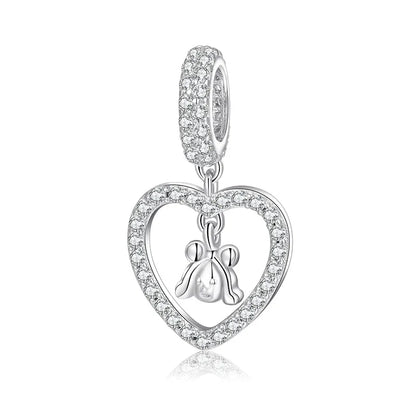 Casual Letter Heart Shape Sterling Silver Plating Jewelry Accessories