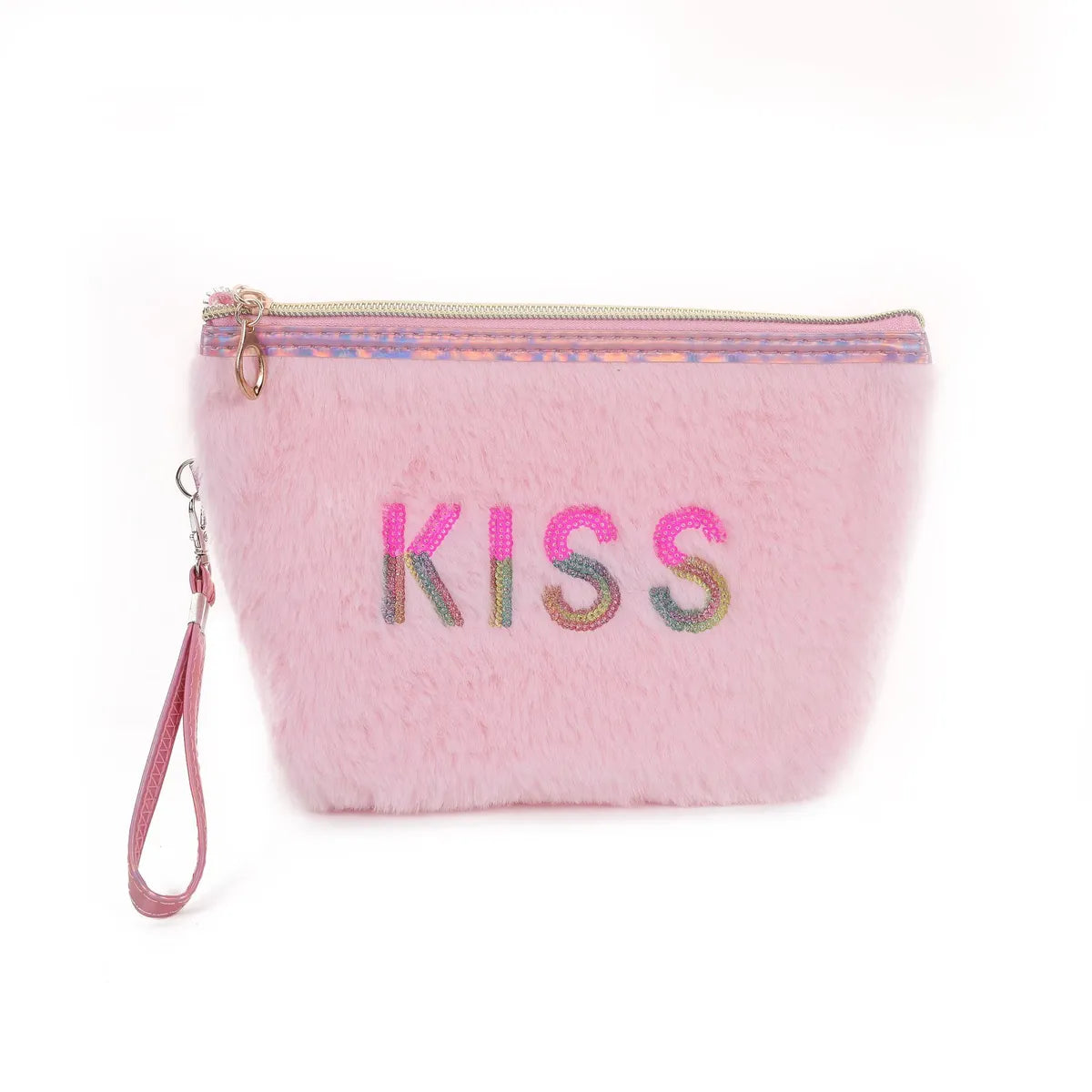 Casual Letter Plush Storage Bag Makeup Bags