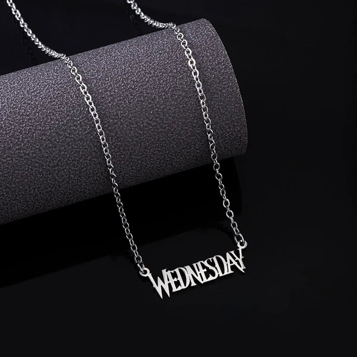 Casual Letter Stainless Steel Hollow Out Necklace