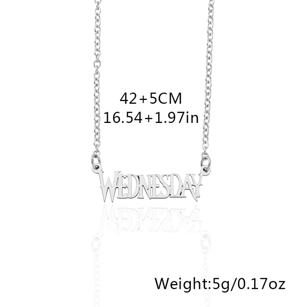 Casual Letter Stainless Steel Hollow Out Necklace