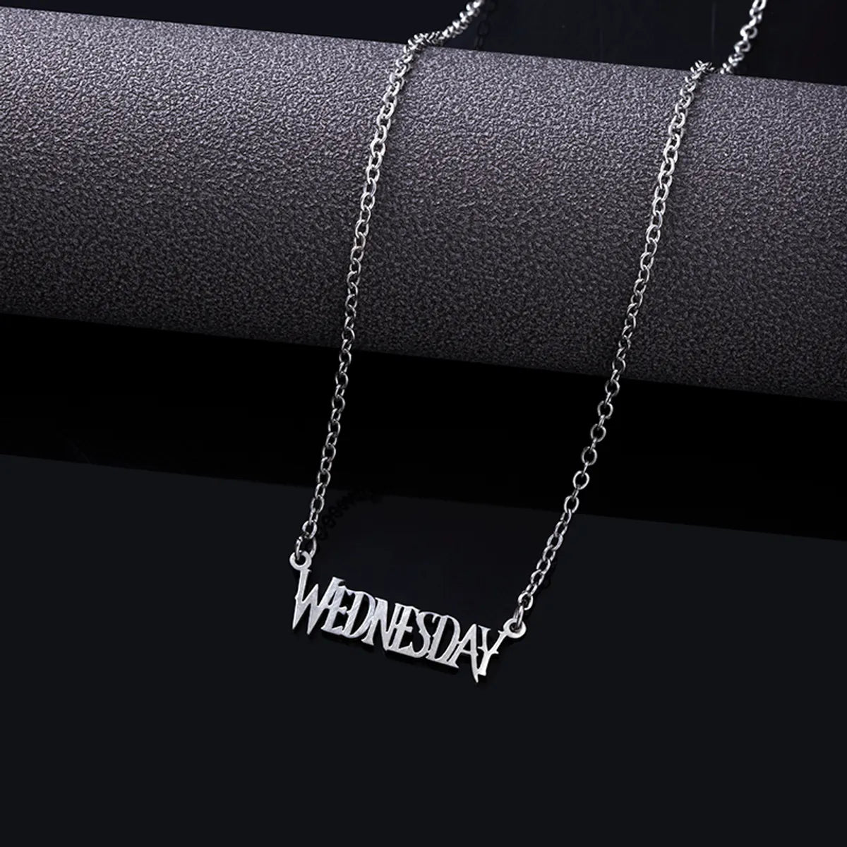 Casual Letter Stainless Steel Hollow Out Necklace