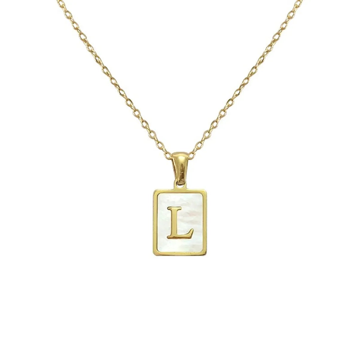 Casual Letter Titanium Steel Metal Pendant Necklace