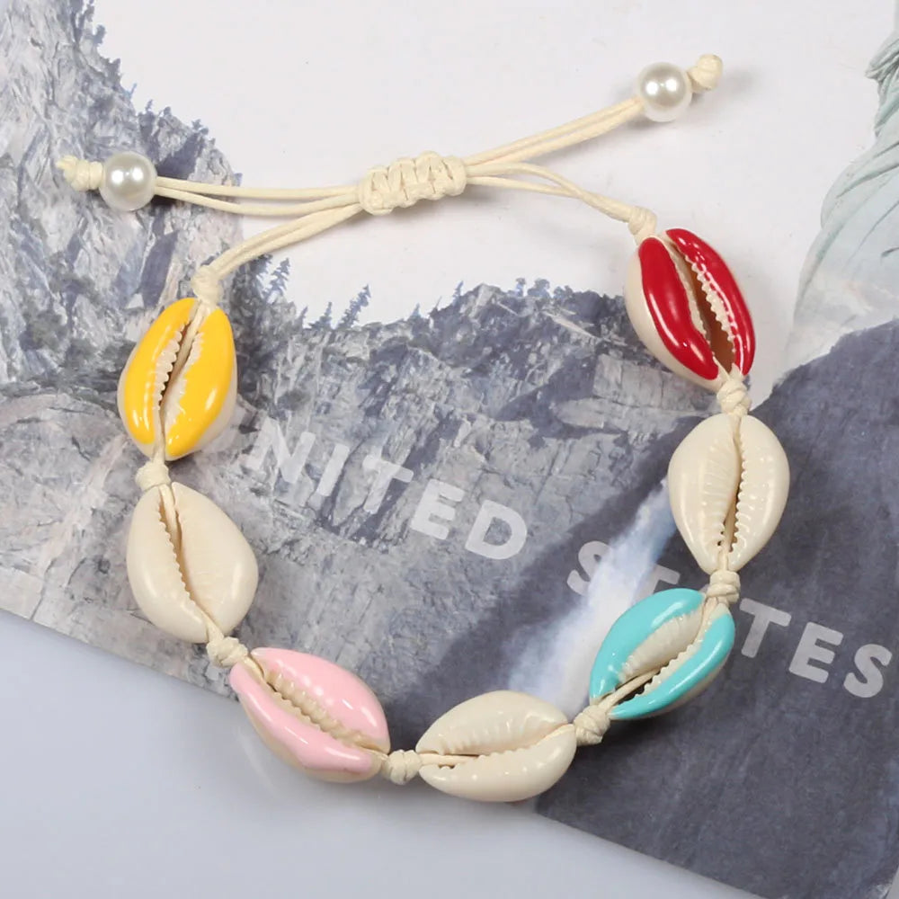 Casual Marine Style Lattice Shell Rope Shell Wholesale Bracelets