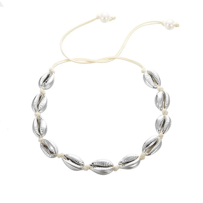 Casual Marine Style Shell Rope Shell Unisex Bracelets Necklace