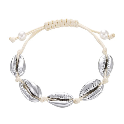 Casual Marine Style Shell Rope Shell Unisex Bracelets Necklace