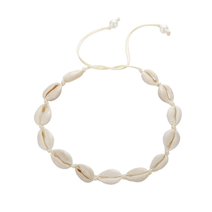 Casual Marine Style Shell Rope Shell Unisex Bracelets Necklace