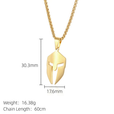 Casual Mask 304 Stainless Steel 18K Gold Plated Unisex Pendant Necklace