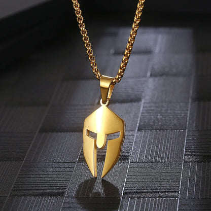 Casual Mask 304 Stainless Steel 18K Gold Plated Unisex Pendant Necklace