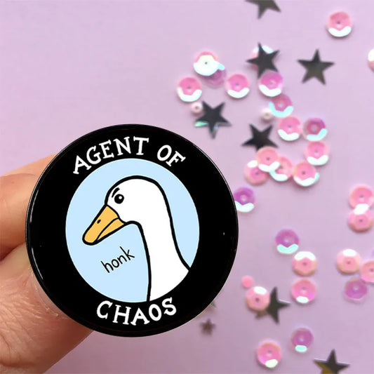 Casual Modern Style Cartoon Letter Goose Alloy Printing Unisex Brooches