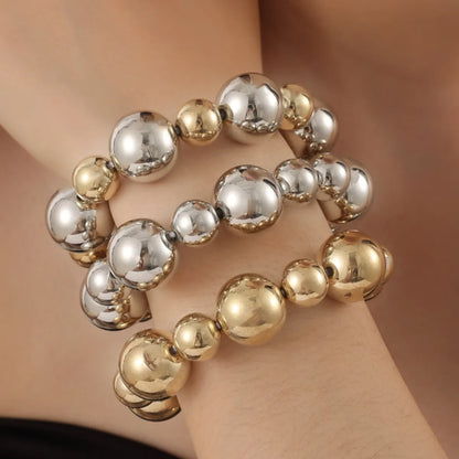 Casual Modern Style Classic Style Round 18K Gold Plated Plastic Wholesale Bracelets