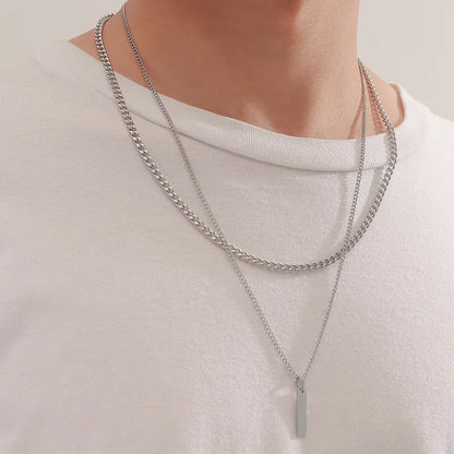 Casual Modern Style Classic Style Solid Color Alloy Titanium Steel Wholesale Pendant Necklace Necklace