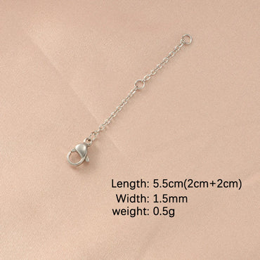 1 Piece Stainless Steel None 18K Gold Plated Rose Gold Plated Solid Color Polished Extension Chain