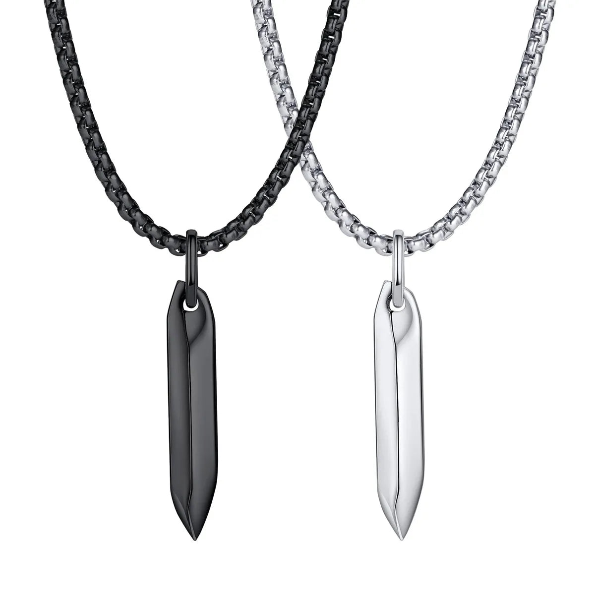 304 Stainless Steel Casual Modern Style Commute Solid Color Pendant Necklace