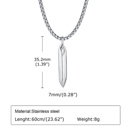 304 Stainless Steel Casual Modern Style Commute Solid Color Pendant Necklace