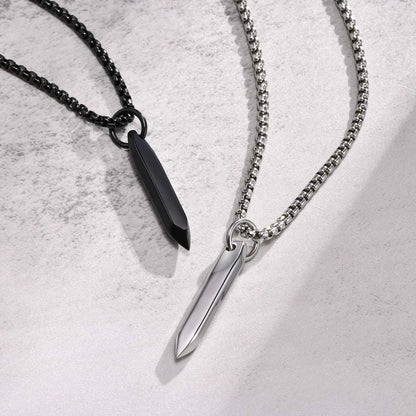 304 Stainless Steel Casual Modern Style Commute Solid Color Pendant Necklace