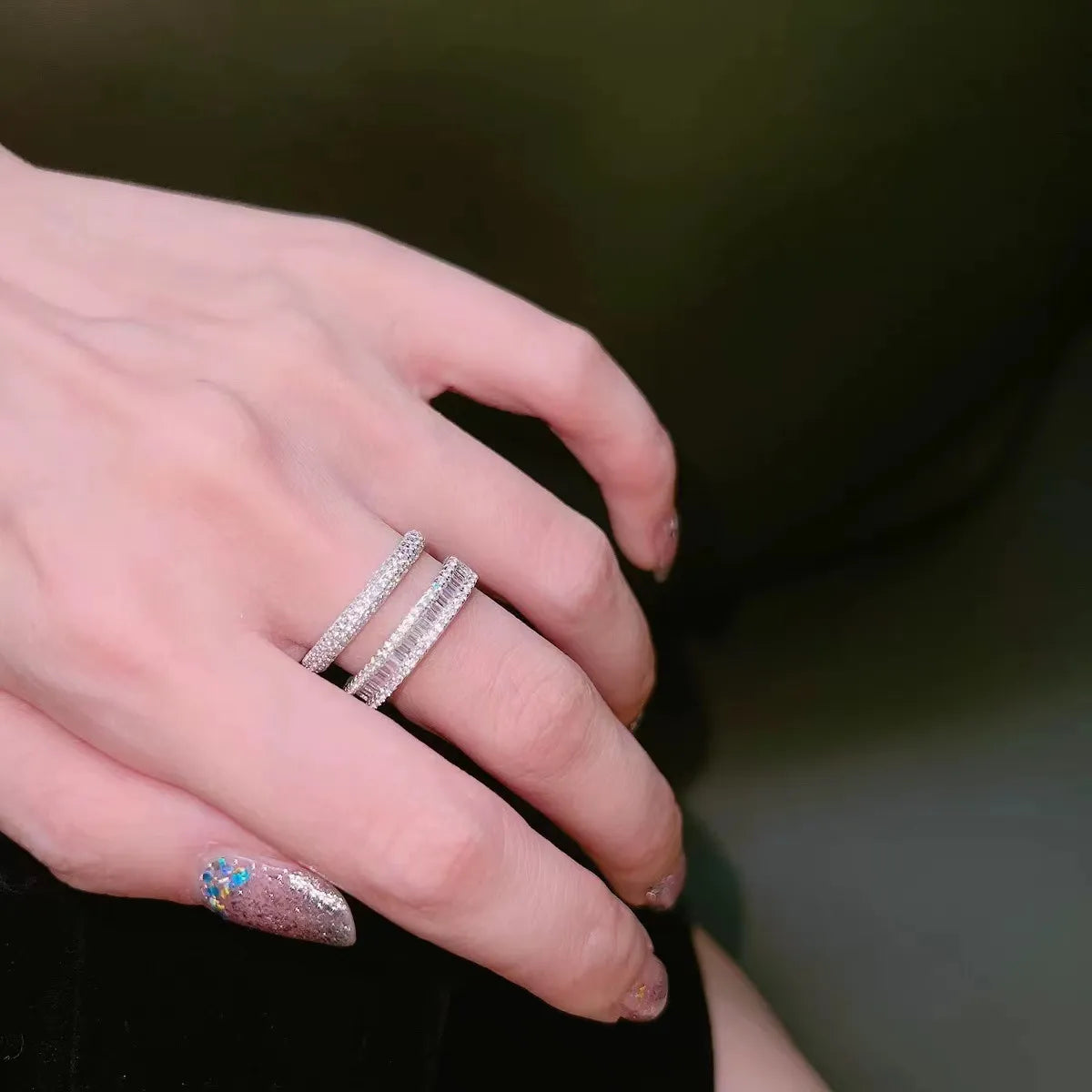 Casual Modern Style Geometric Copper Inlay Zircon Open Rings