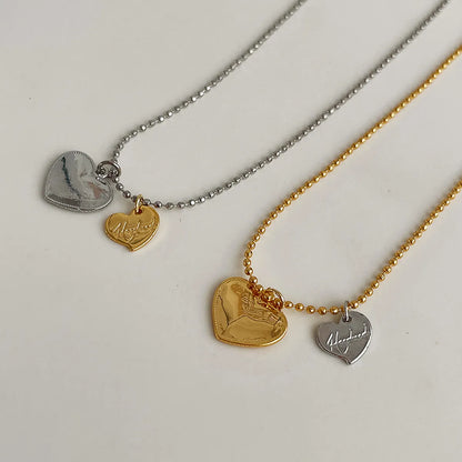 Casual Modern Style Heart Shape Alloy Women's Pendant Necklace