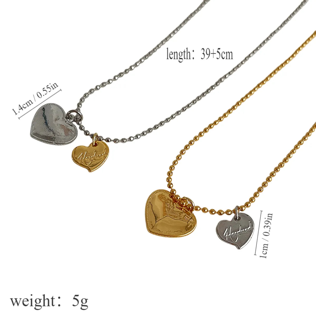 Casual Modern Style Heart Shape Alloy Women's Pendant Necklace