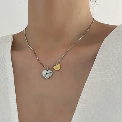 Casual Modern Style Heart Shape Alloy Women's Pendant Necklace