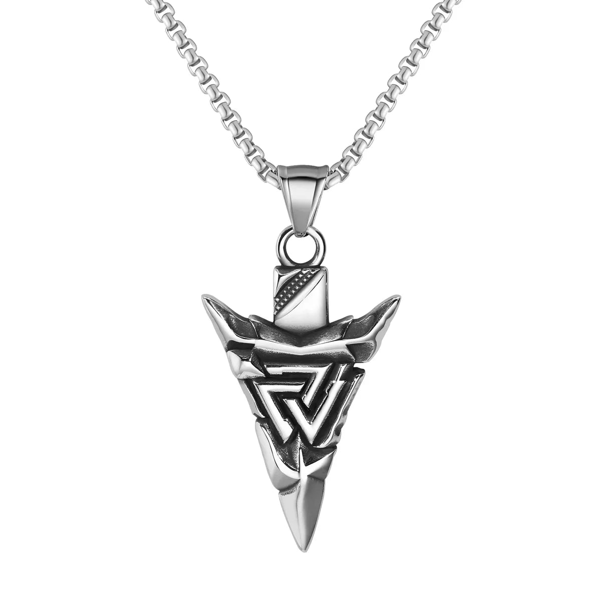 Casual Modern Style Pentagram Round Symbol 304 Stainless Steel Men'S Pendant Necklace