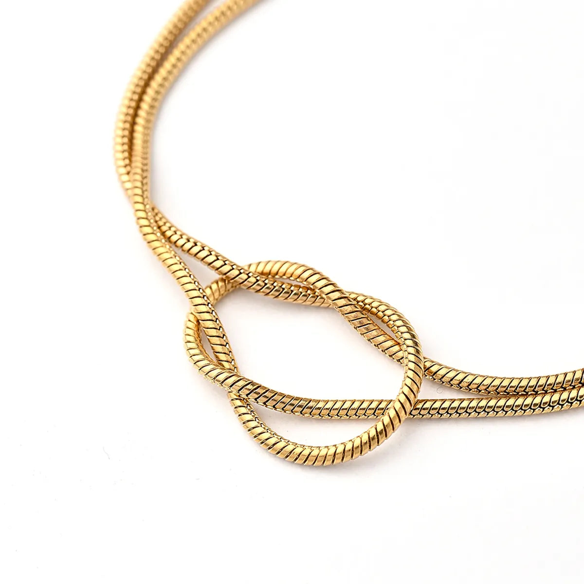 Casual Modern Style Simple Style Knot Solid Color 304 Stainless Steel 18K Gold Plated Bracelets In Bulk