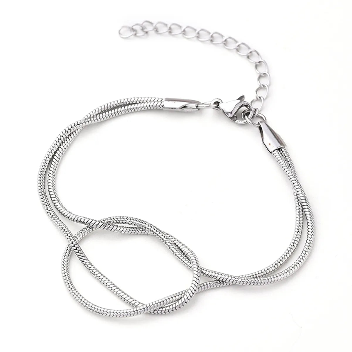 Casual Modern Style Simple Style Knot Solid Color 304 Stainless Steel 18K Gold Plated Bracelets In Bulk