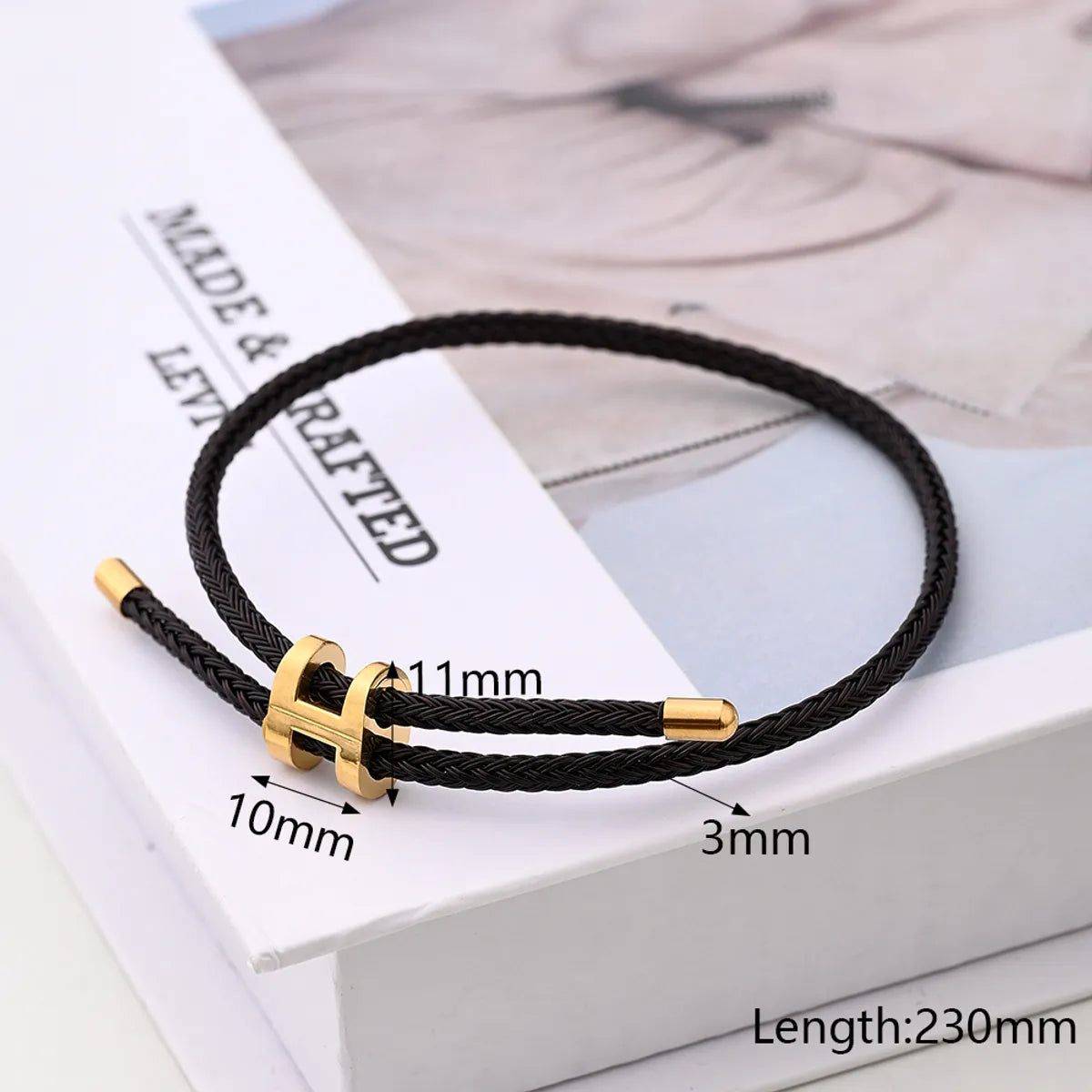 Casual Modern Style Simple Style Letter Colorful Solid Color 18K Gold Plated Stainless Steel Wholesale Wristband