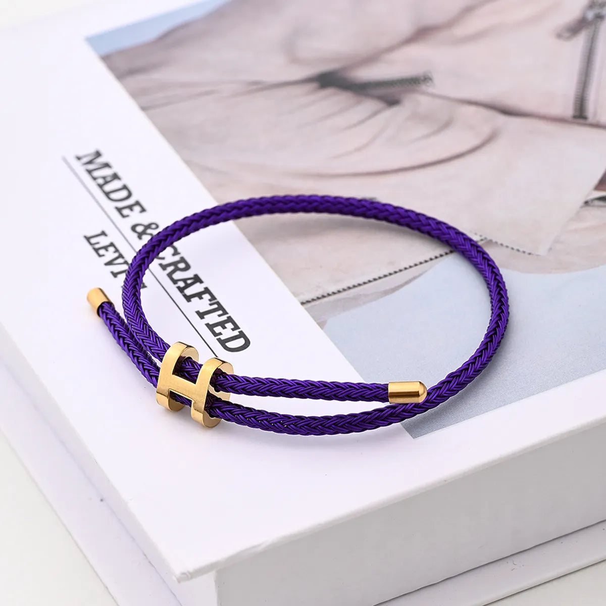 Casual Modern Style Simple Style Letter Colorful Solid Color 18K Gold Plated Stainless Steel Wholesale Wristband