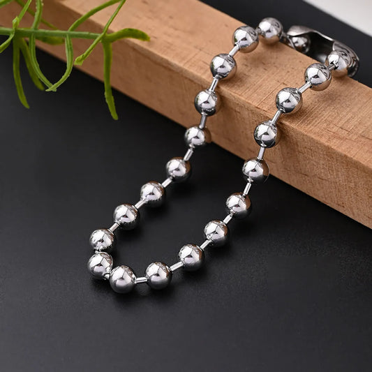 Casual Modern Style Simple Style Round Beads Simple Solid Color 304 Stainless Steel Bracelets In Bulk