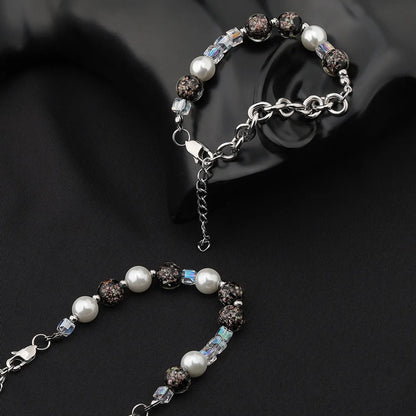 Casual Modern Style Simple Style Round Stainless Steel Beaded Luminous Bracelets Necklace