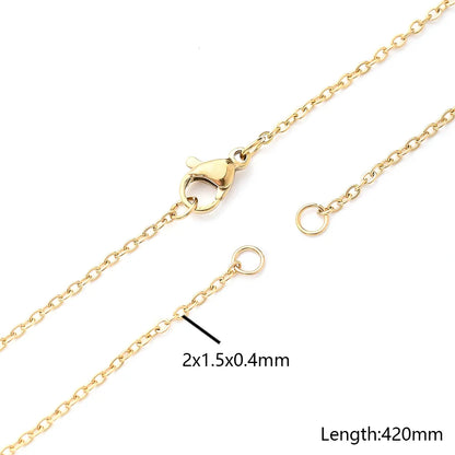 10 Strands/Package Casual Modern Style Simple Style Solid Color 304 Stainless Steel Polishing Plating Gold Plated Jewelry Accessories