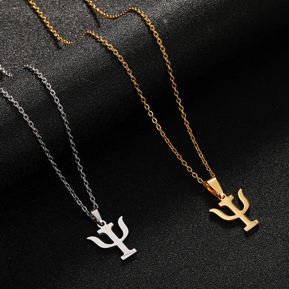 Casual Modern Style Symbol Stainless Steel Plating Pendant Necklace Long Necklace