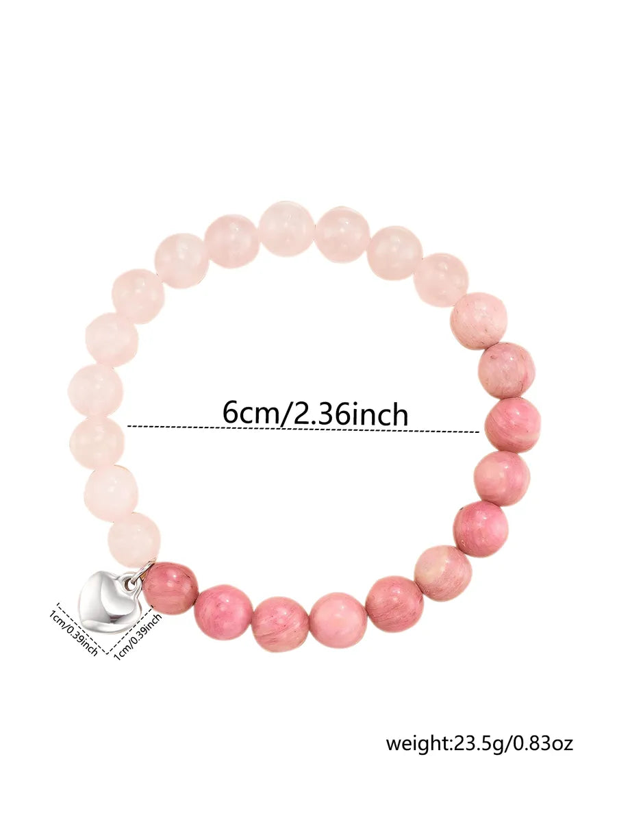 Casual Novelty Heart Shape Natural Stone Bracelets