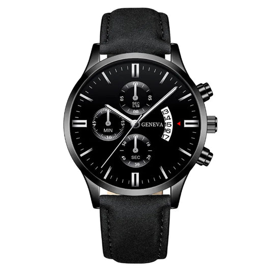 Casual Number Buckle Quartz Men'S Watches