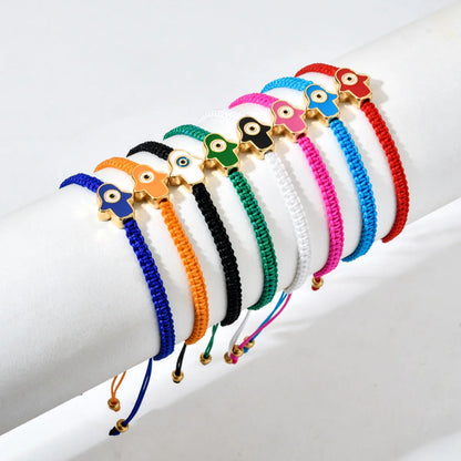 Casual Palm Alloy Rope Enamel Plating Women's Bracelets