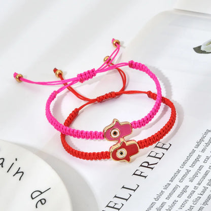 Casual Palm Alloy Rope Enamel Plating Women's Bracelets